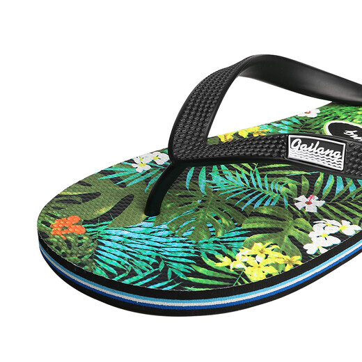 
GaiLANG GaiLANG flip flops men's printed non-slip outdoor sandal clip foot slippers men's casual rubber summer beach shoes trend H1105 flower blooming 41/42