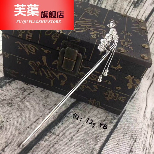 Lotus silver hairpin 99 pure silver hairpin hairpin hairpin pure silver hairpin hairpin peacock plum blossom hairpin pure silver plum blossom hairpin 2 about 12 grams