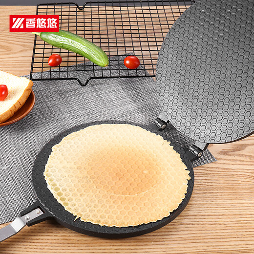 Xiangyouyou (XIANGYOUYOU) egg roll mold household round crispy machine gas double-sided baking tool to make egg rolls egg roll mold 17cm egg roll mold