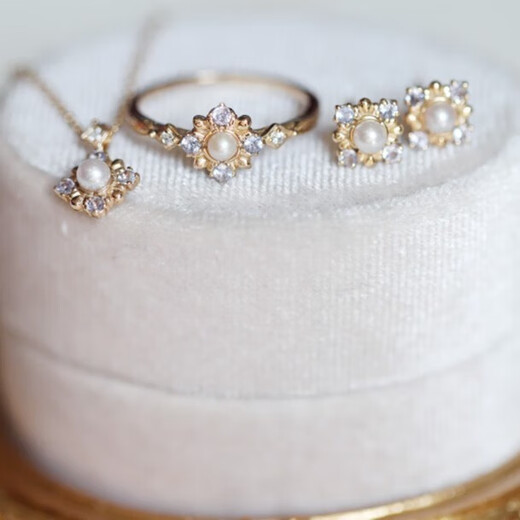 Miling Mediterranean Narrative Natural Tanzanite Freshwater Pearl S925 Silver Ring Stud Earrings Necklace Hong Kong No. 8