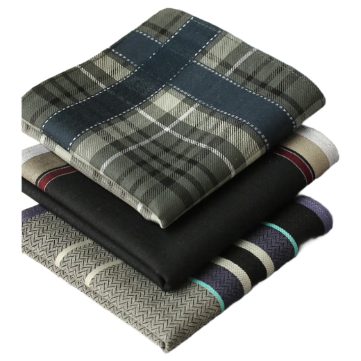 Huangshang Cotton Handkerchief Pure Cotton Handkerchief Men's Large Jacquard Gentleman Handkerchief Men's Cotton Handkerchief Pocket Handkerchief Large 3 Simple No. 5 Color 100% Cotton 43x43cm