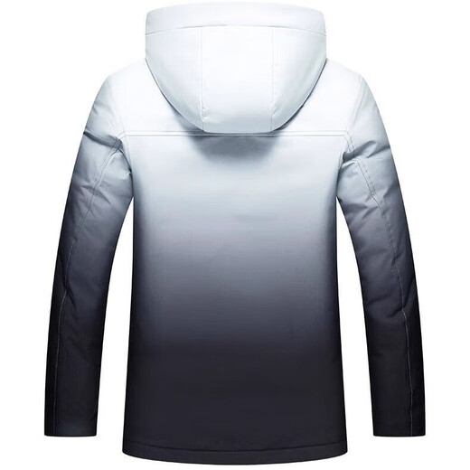 Sbanu Backe Down Jacket For Men Short 2025 Invierno Nuevo Gradiente Pato Blanco Down Warm When Capucha de hombres 9758 丨 Moying 丨 3xl (190)