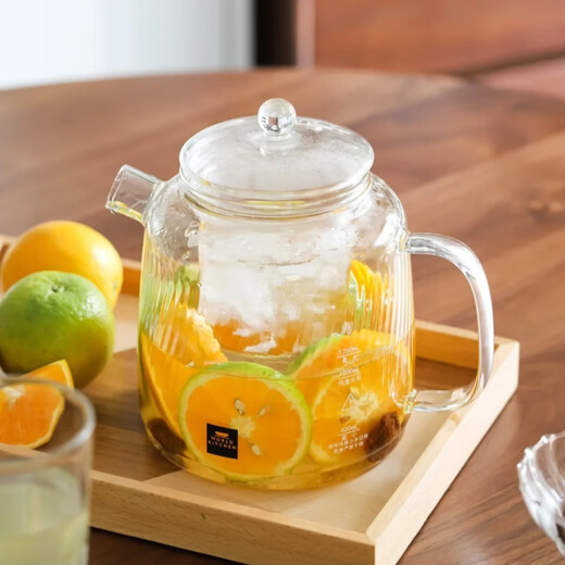 World KitchenAmerican Corning Health Pot Full Glass Constant Temperature Pot Multifunctional Office Tea Maker Kettle Scented Tea 1.2L Top Version Glass Pot + Tea Strainer + Stew Cup