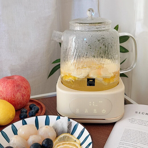 World KitchenAmerican Corning Health Pot Full Glass Constant Temperature Pot Multifunctional Office Tea Maker Kettle Scented Tea 1.2L Top Version Glass Pot + Tea Strainer + Stew Cup