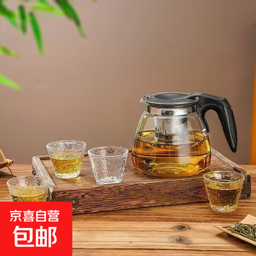 Loss Impulse Heat Resistant Thickened Tea Cup Tea Set Tea Set Large Capacity Tea Water Separation Loss Impulse Thickened One Pot Four Cup Set