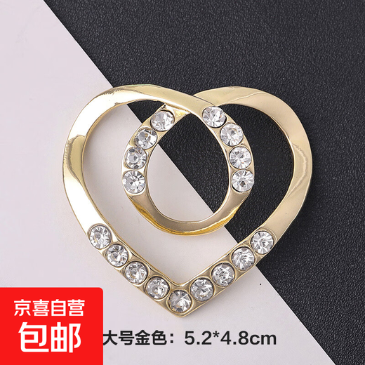 Knotted corner buckle scarf buckle, versatile artifact, shirt hem, T-shirt, t-shirt for women, small gold