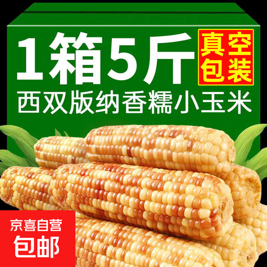 Yunnan Huanuo small corn Xishuangbanna fragrant waxy corn baby vacuum packaging ready-to-eat sweet and soft glutinous vegetables Vacuum fragrant waxy small corn Net weight 4.5Jin Jin equals 0.5kg 10-17 roots