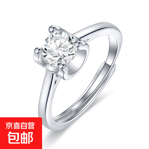 Moissanite classic six-claw one-carat women's living ring women's gift jewelry collection queen's diamond ring classic one-carat bull's head