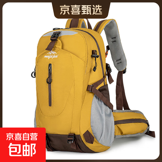 Outdoor Hiking and Mountaineering Bag Large Capacity Lightweight Sports Style Backpack for Women Versatile Travel Waterproof Cycling Backpack for Men Chaya Yellow