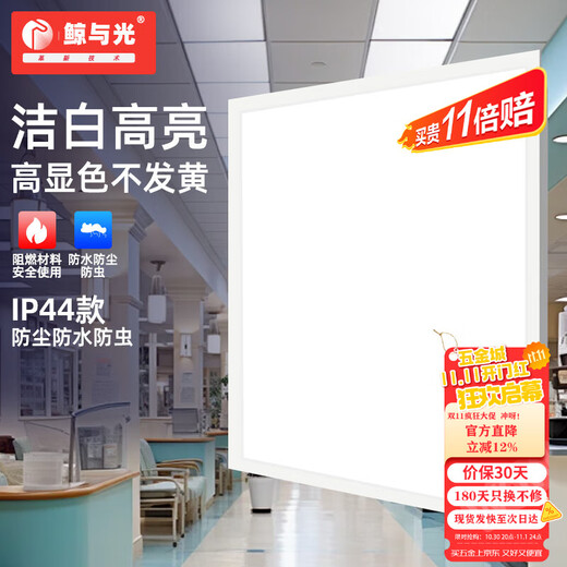 Whale and Light integrated ceiling light led flat panel light office ultra-thin high color rendering aluminum gusset panel light 600*600 48W economical model