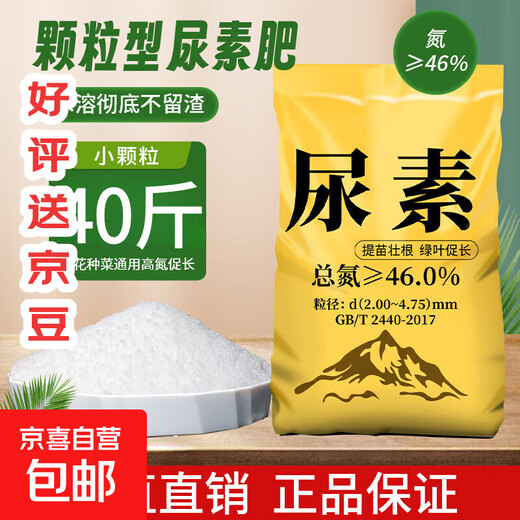 Urea fertilizer, agricultural chemical fertilizer for vegetables, compound fertilizer for fruit trees, flowers and vegetables, general organic nitrogen fertilizer, flower fertilizer, small particles 40Jin Jin equals 0.5kg urea (total nitrogen 46%)