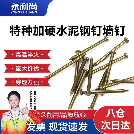 Wynn nails cement nails galvanized steel nails high strength wall nails concrete carpentry nails national standard 350g cement steel nails 30mm (about 195 in a pack)