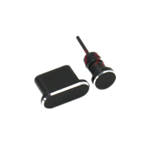 Numani is suitable for Android Xiaomi Huawei vivooppo metal dust plug earphone plug dust-proof universal earphone hole plug data hole plug charging protection plug TYPEC [black] charging port plug + earphone plug with storage box