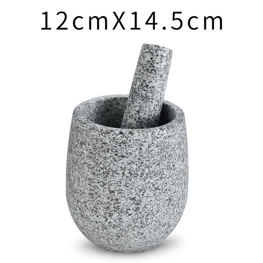 Qi Huijie garlic mortar stone mortar garlic press garlic mortar household handmade stone mortar masher garlic masher water drop-shaped garlic masher 12*14cm
