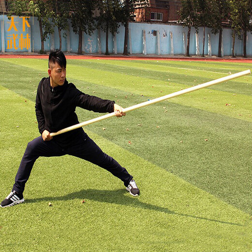 精加工两头一样粗白蜡杆棍子防身长短棍健身武术南棍木棒少林棍武馆训练教练棍齐眉棍武术棍 鞭杆1.2米直径2.5厘米
