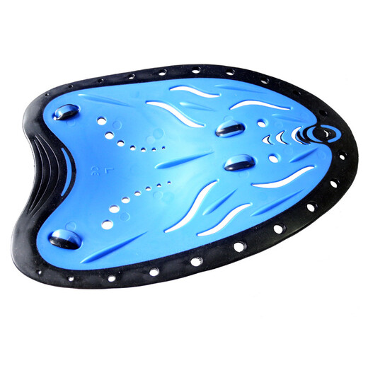 Swimming hand fins, paddling palms, used for swimming and paddling training for adults, silicone soft-sided hand fins, adjustable, beautiful and harmless, swimming equipment, blue L