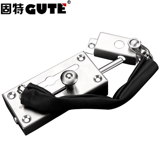 GUTE Anti-Diebstahl-Kette 304 Edelstahl Anti-Blockier-Kette Türschloss Schnalle Zimmertürriegel Hotel Sicherheitskette 835 Stahlfarbe (Material Edelstahl 304)