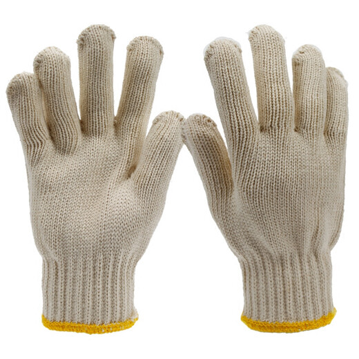 100% pure cotton gloves, thickened cotton gauze gloves, work gloves, thread gloves, cotton gauze gloves, thread gloves, anti-scalding and wear-resistant, 12 pairs of cotton gloves