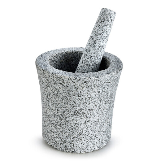 Qi Huijie garlic mortar stone mortar garlic press garlic mortar household handmade stone mortar masher garlic masher water drop-shaped garlic masher 12*14cm