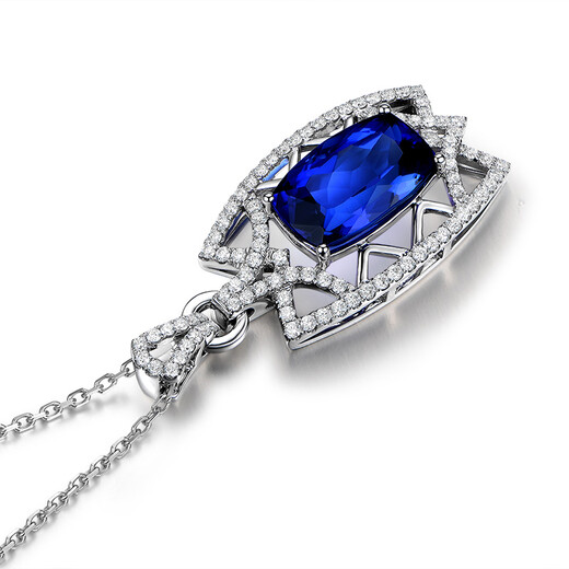 Millais Jewelry 6.07 carat natural tanzanite pendant 4A grade 18K gold inlaid with diamonds birthday gift necklace for women, chain not included, chain can be customized additionally