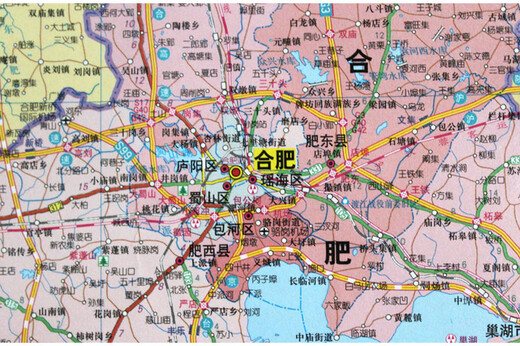 Karte der Provinz Anhui, Umschlag, gefaltete Karte, ca. 1,1 x 0,8 m, Transport, Verwaltungsbezirke der Provinz, Provinzserie der Planet Society