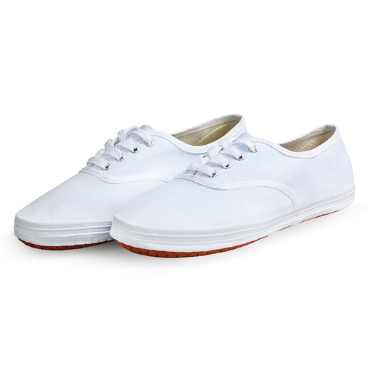 Chaussures en toile à lacets à lacets à lacets de filet blanc double chaussures de gymnastique pour hommes chaussures arts martiaux blancs chaussures décontractées pour enfants chaussures de sport légères chaussures de fitness blanc 41