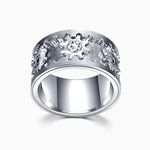 Pt.Charm platinum ring men's pt950 platinum men's ring gear ring rotating ring if not in stock can be customized 22g as an example