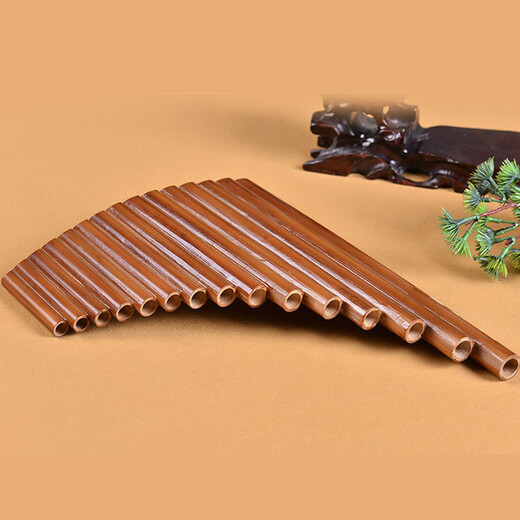 Qibaoju Anfänger Professionelle Pfanne Flöte 22 Röhren spielen Pan Flöte 15-Tonne Pan Flöte Nationales Instrumenten Training Unterrichten Studenten Pan Flöte 22 Tube G-Melodie