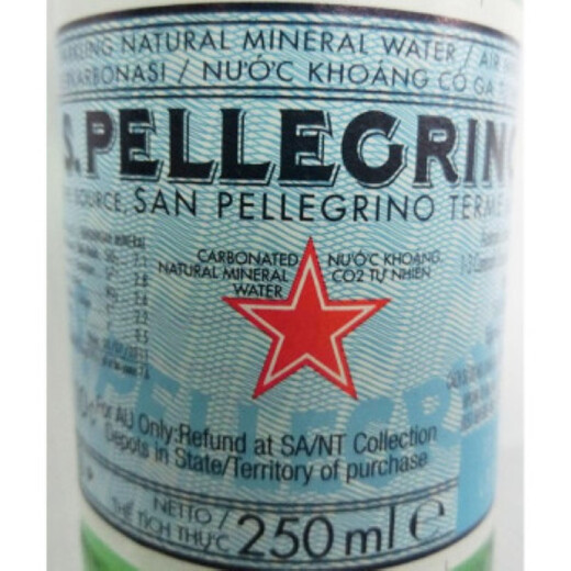 San Pellegrino imported from Italy natural aerated mineral water sparkling water soda water drinking water San Pellegrino 250ml*24 bottles