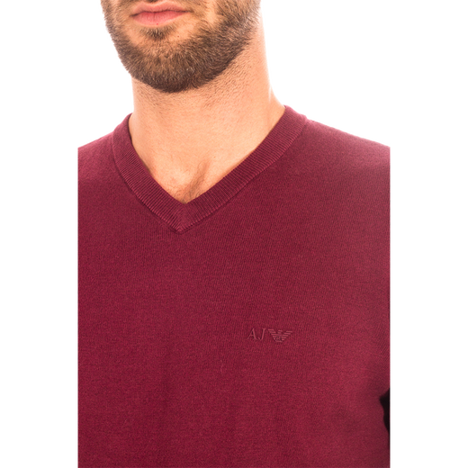 
Armani jeansAJ men's sweater spring and summer V-neck fashion trend simple comfortable versatile warm 8N6M826M29Z-N cotton wine red XL standard code