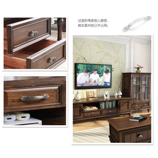 奥非加衣柜门拉手欧式单孔橱柜子仿古铜青古抽屉复古单孔家具五金把手 6630-96MM青古