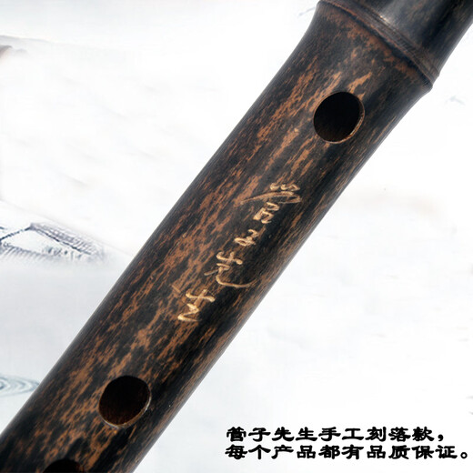 La flauta de bambú púrpura hecha a mano del Sr. Guanzi tocó profesionalmente la flauta seleccionada Materials Old Material Master de prueba Galte G Tune + Conjunto completo de accesorios