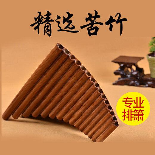 Qibaoju Anfänger Professionelle Pfanne Flöte 22 Röhren spielen Pan Flöte 15-Tonne Pan Flöte Nationales Instrumenten Training Unterrichten Studenten Pan Flöte 22 Tube G-Melodie