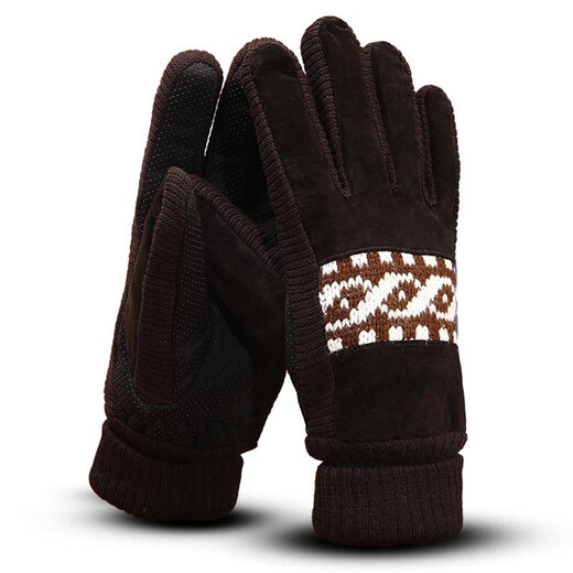 Bovonik Winter Warm Gloves Plus Velvet Thickened Student Outdoor Cycling Cycling Gloves Men's Cold and Windproof Gloves