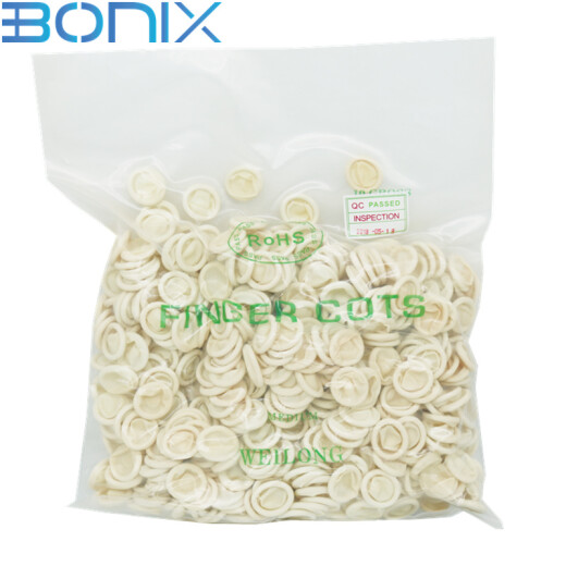 BONIX anti-static finger cots, dust-free, purifying, non-slip protective finger cots, rubber finger cots, labor insurance, disposable money counting, latex cloth game finger cots, 100 economical pack (smooth)