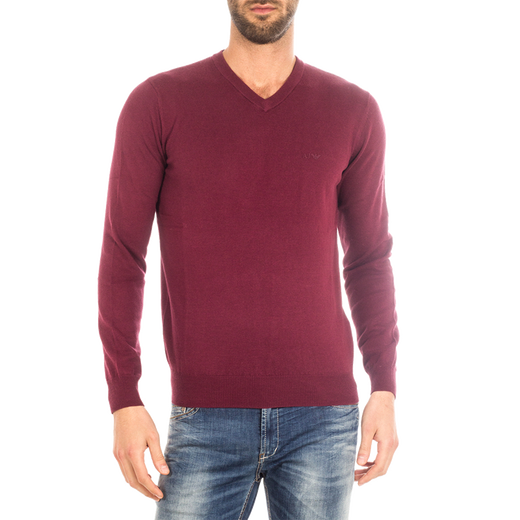 
Armani jeansAJ men's sweater spring and summer V-neck fashion trend simple comfortable versatile warm 8N6M826M29Z-N cotton wine red XL standard code