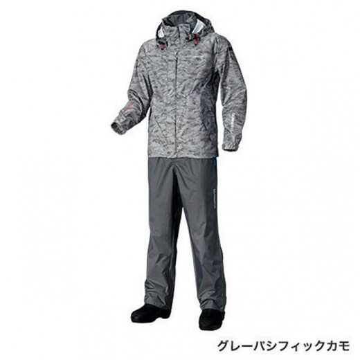 SHIMANO Fishing Wear RA-027Q Waterproof and Breathable Outdoor Waterproof and Breathable Fishing Wear Raincoat Set Black L