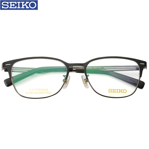 Seiko Seiko Pure Titanium Ultralight Gafas Marco óptico Miopía Miopía Marco Nuevo producto HC1023 Marco + Yishilu 1.60 Roca de cristal de diamantes asféricos