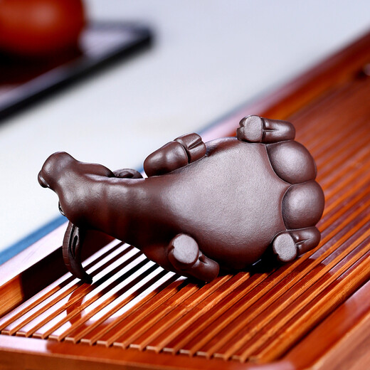 Xiyin Tao Mansion Yixing Zisha tea pet master Chen Hongjun's all-handmade zodiac cow tea pet tea play tea table can raise the bullish spirit---Handmade works of Chen Hongjun
