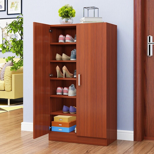 Guanxing-Schuhschrank große Kapazität Holzschuhschrank Schuhschrank Aufbewahrung mehrschichtiger Schuhschrank Hall Schrank Tür Schuhgepäckträger zwei-Türe warmes Weiß B Länge 60 Breite 32 Höhe 180
