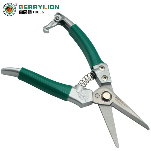 Budweiser Lion flower shears, pruning shears, household thick tree branch shears, fruit tree shears, garden gardening flower pruning scissors tools, fruit shears, branch shears (909B curved mouth)