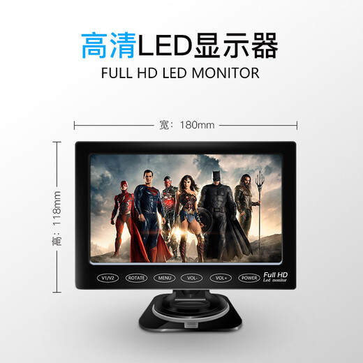 YOELBAER panoramic camera 360 car HD left and right front wheel car camera 360 degree side view blind spot assist system A2 (left and right side LED + 7-inch touch 2 screen)