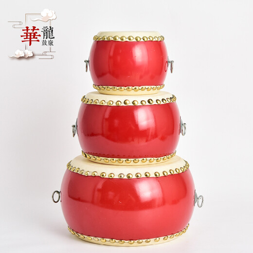 御马（YU MA）牛皮鼓儿童小鼓大鼓堂鼓锣鼓 乐器鼓战鼓 儿童敲鼓玩具 5寸鼓15cm*12cm+小镲（1-2岁）