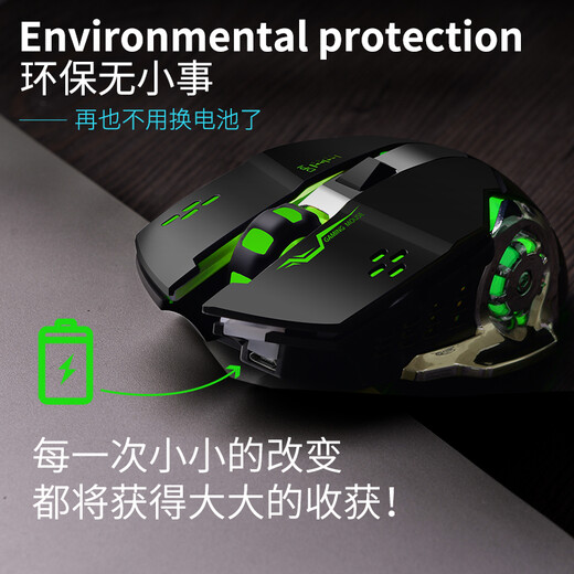 Forerunner Manipulator 3. Generation Silent E-Sports Game Kabelgebundene Maus Desktop-Computer Notebook Externes Internet Cafe Home Makroprogrammierung Mechanische Maus Büro PlayerUnknown's Battlegrounds CF-Peripheriegerät G3 Space Silver Wireless Silent Mouse Wiederaufladbare Version