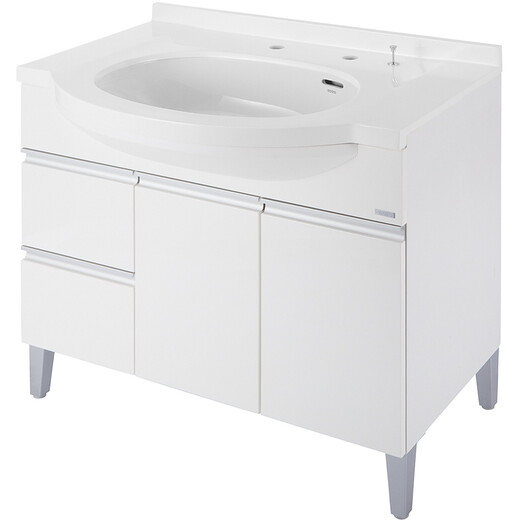 TOTO bathroom cabinet set 0.9 meters bathroom counter basin + faucet black/white optional LDKW903K/W (06-A)