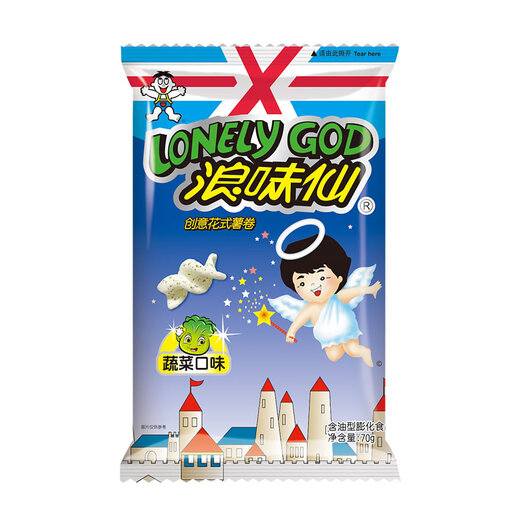旺旺 浪味仙70g*4 经典美味办公出游酥脆解馋休闲零食花式薯卷卡兹脆 [4包]田园蔬菜味
