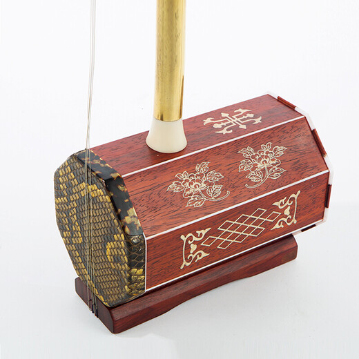 FLOFAIR SH-03民族管弦乐器红 花梨木手工制作 低音 四胡 成人演奏 练习  接杆骨雕