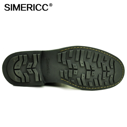 SIMERICC full leather military parade boots, one-foot military equestrian boots, men's motorcycle knight boots, genuine leather high tube boots 6629 black 41 (255mm)