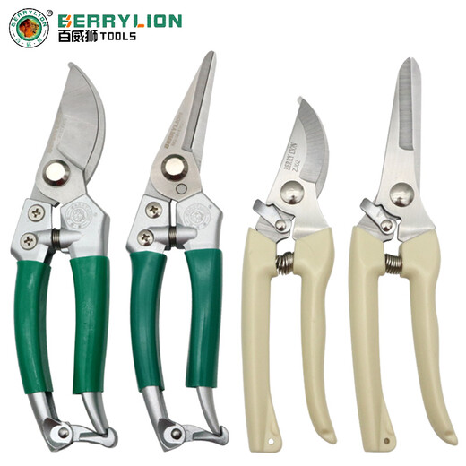 Budweiser Lion flower shears, pruning shears, household thick tree branch shears, fruit tree shears, garden gardening flower pruning scissors tools, fruit shears, branch shears (909B curved mouth)