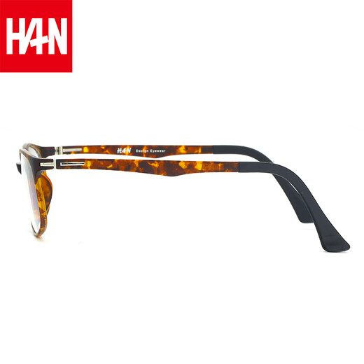 汉（Han Dynasty）近视眼镜超轻塑钢眼镜框架男女款 防辐射眼镜框可佩近视成品 4882 复古代瑁 配1.60非球面防蓝光镜片200-600